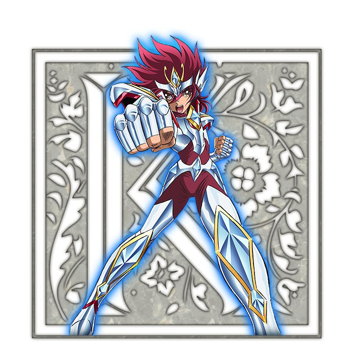 Desenho de personagens de Saint Seiya Omega: Kouga de Pégaso